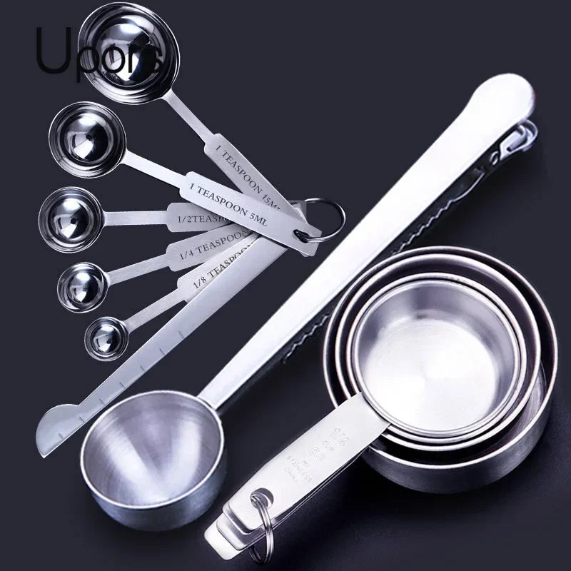 UPORS Stainless Steel Measuring Cups & Spoons Set
