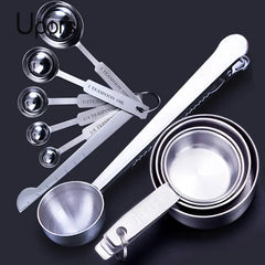 UPORS Stainless Steel Measuring Cups & Spoons Set