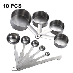 UPORS Stainless Steel Measuring Cups & Spoons Set