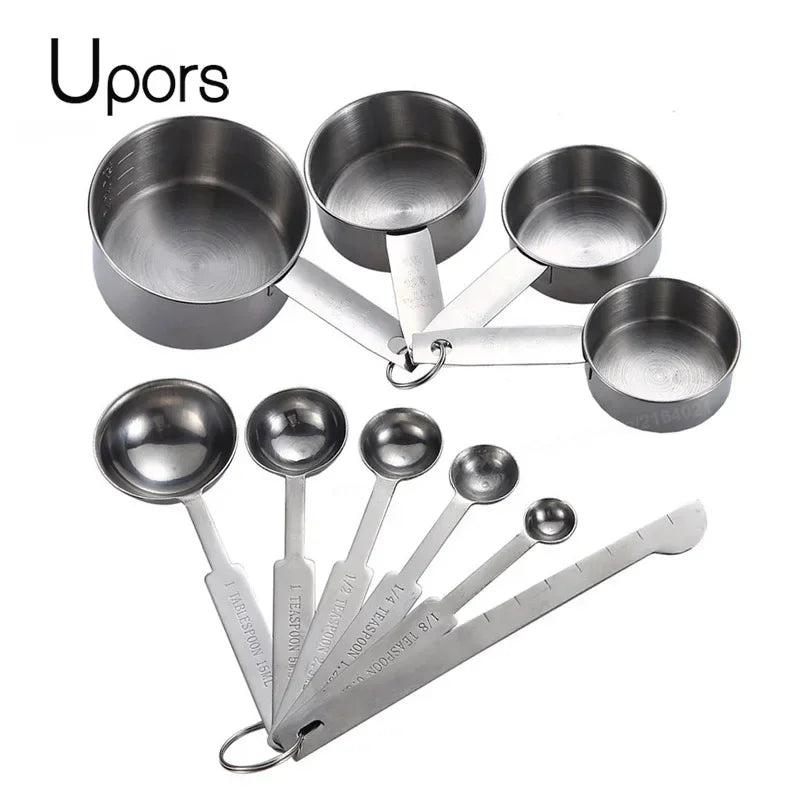 UPORS Stainless Steel Measuring Cups & Spoons Set