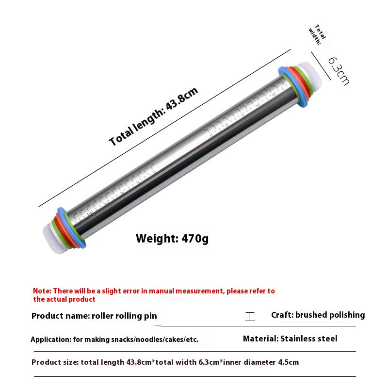 Adjustable Stainless Steel Rolling Pin
